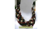 Multi Seed Beaded Necklaces Fashion